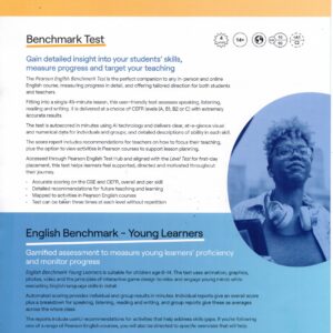 ENGLISH BENCHMARK YOUNG LEARNERS ACCESS CODE ( 2 PRUEBAS ) GRADO 1° - 2° - 3° - 4° - 5° - 6° - 7° - 8°